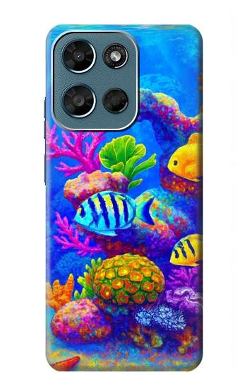 S4058 Colorful Aquarium Hülle Schutzhülle Taschen für Motorola Moto G (2026), G Play (2026)