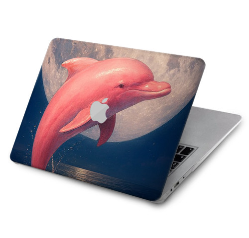 S4045 Dolphin Moon Night Hülle Schutzhülle Taschen für MacBook Pro 16 M1,M2,M3,M4 (2021,2024) - A3403, A3186, A2991, A2780, A2485