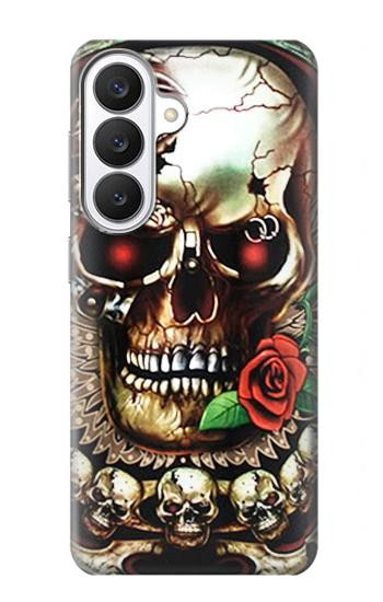 S0753 Skull Wing Rose Punk Hülle Schutzhülle Taschen für Samsung Galaxy S26