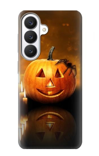 S1083 Pumpkin Spider Candles Halloween Hülle Schutzhülle Taschen für Samsung Galaxy S26