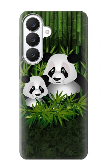 S2441 Panda Family Bamboo Forest Hülle Schutzhülle Taschen für Samsung Galaxy S26