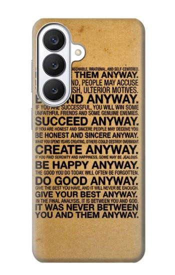 S2513 Mother Teresa Anyway Quotes Hülle Schutzhülle Taschen für Samsung Galaxy S26