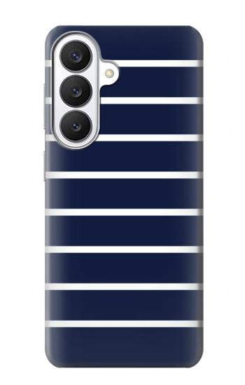 S2767 Navy White Striped Hülle Schutzhülle Taschen für Samsung Galaxy S26