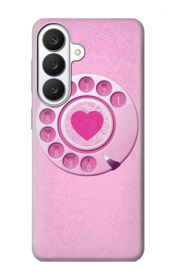 S2847 Pink Retro Rotary Phone Hülle Schutzhülle Taschen für Samsung Galaxy S26