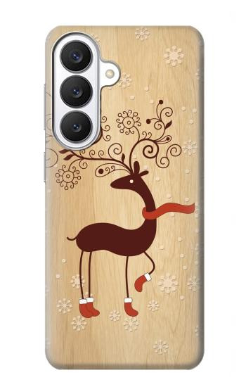S3081 Wooden Raindeer Graphic Printed Hülle Schutzhülle Taschen für Samsung Galaxy S26