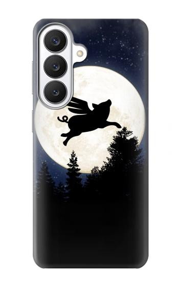 S3289 Flying Pig Full Moon Night Hülle Schutzhülle Taschen für Samsung Galaxy S26