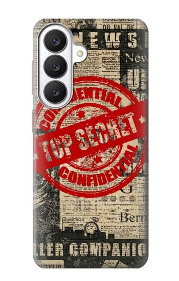 S3937 Text Top Secret Art Vintage Hülle Schutzhülle Taschen für Samsung Galaxy S26