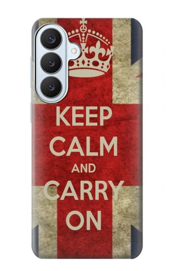 S0674 Keep Calm and Carry On Hülle Schutzhülle Taschen für Samsung Galaxy S26 Plus