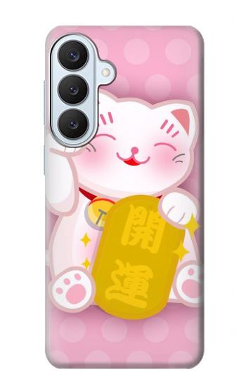 S3025 Pink Maneki Neko Lucky Cat Hülle Schutzhülle Taschen für Samsung Galaxy S26 Plus