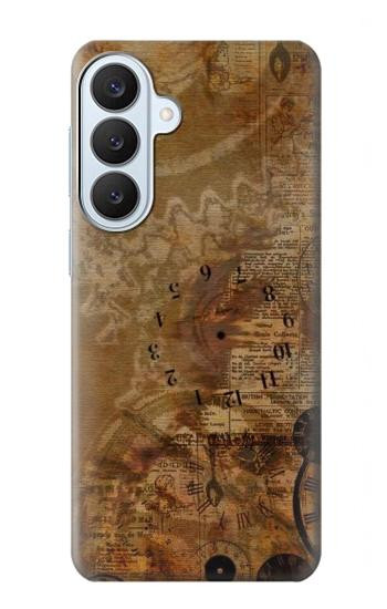 S3456 Vintage Paper Clock Steampunk Hülle Schutzhülle Taschen für Samsung Galaxy S26 Plus