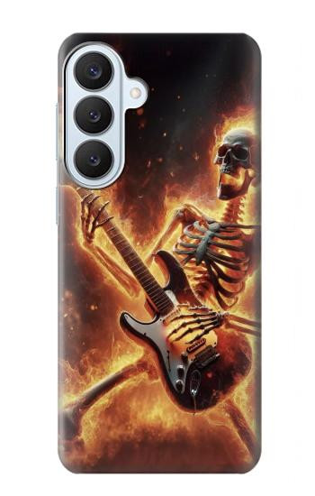 S3984 Fire Skeleton Playing Guitar Hülle Schutzhülle Taschen für Samsung Galaxy S26 Plus