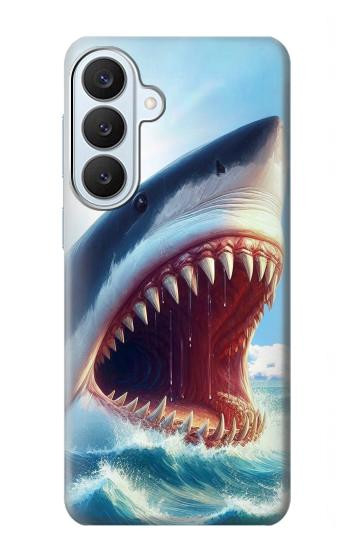 S4004 Oil Color Painting Giant Shark Hülle Schutzhülle Taschen für Samsung Galaxy S26 Plus