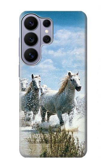 S0250 White Horse Hülle Schutzhülle Taschen für Samsung Galaxy S26 Ultra