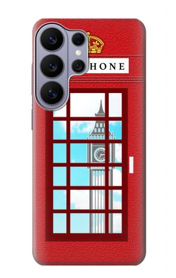 S2059 England British Telephone Box Minimalist Hülle Schutzhülle Taschen für Samsung Galaxy S26 Ultra