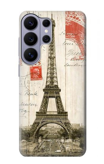 S2108 Eiffel Tower Paris Postcard Hülle Schutzhülle Taschen für Samsung Galaxy S26 Ultra