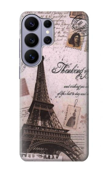 S2211 Paris Postcard Eiffel Tower Hülle Schutzhülle Taschen für Samsung Galaxy S26 Ultra