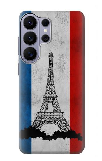 S2859 Vintage France Flag Eiffel Tower Hülle Schutzhülle Taschen für Samsung Galaxy S26 Ultra