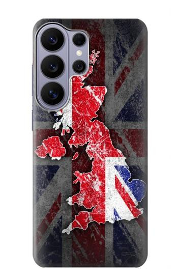 S2936 UK British Flag Map Hülle Schutzhülle Taschen für Samsung Galaxy S26 Ultra