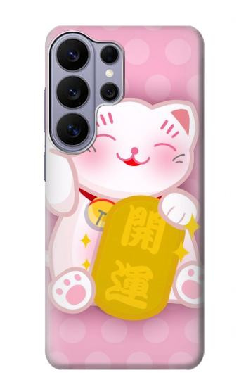 S3025 Pink Maneki Neko Lucky Cat Hülle Schutzhülle Taschen für Samsung Galaxy S26 Ultra