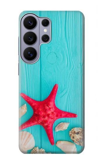 S3428 Aqua Wood Starfish Shell Hülle Schutzhülle Taschen für Samsung Galaxy S26 Ultra