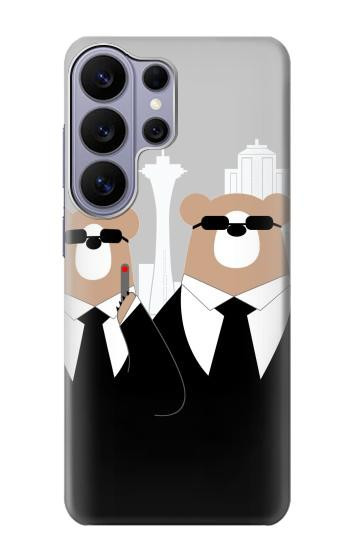 S3557 Bear in Black Suit Hülle Schutzhülle Taschen für Samsung Galaxy S26 Ultra