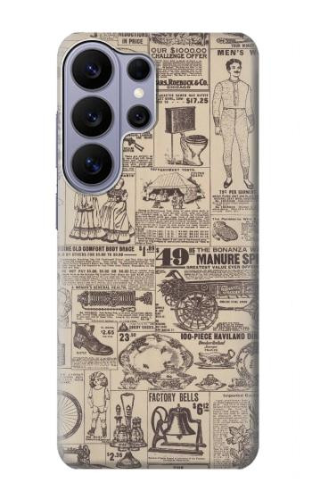 S3819 Retro Vintage Paper Hülle Schutzhülle Taschen für Samsung Galaxy S26 Ultra