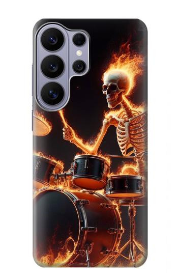 S3985 Fire Skull Drummer Hülle Schutzhülle Taschen für Samsung Galaxy S26 Ultra