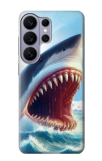 S4004 Oil Color Painting Giant Shark Hülle Schutzhülle Taschen für Samsung Galaxy S26 Ultra