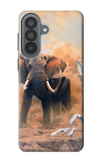 S1292 Dusty Elephant Egrets Hülle Schutzhülle Taschen für Samsung Galaxy A37