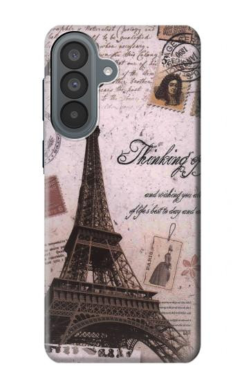 S2211 Paris Postcard Eiffel Tower Hülle Schutzhülle Taschen für Samsung Galaxy A37