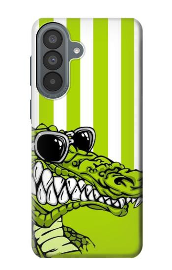 S2323 Funny Green Alligator Crocodile Hülle Schutzhülle Taschen für Samsung Galaxy A37
