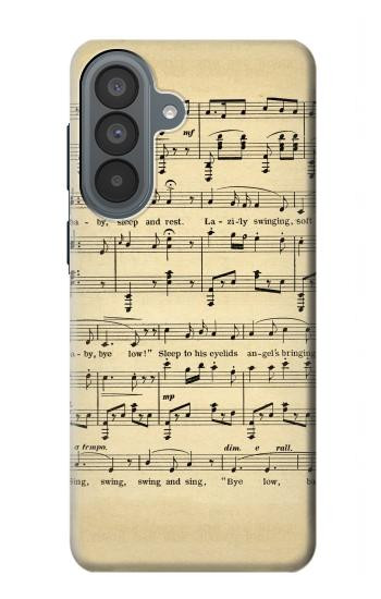 S2504 Vintage Music Sheet Hülle Schutzhülle Taschen für Samsung Galaxy A37