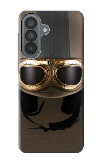 S2645 Vintage Brown Goggles Motorcycle Helmet Hülle Schutzhülle Taschen für Samsung Galaxy A37