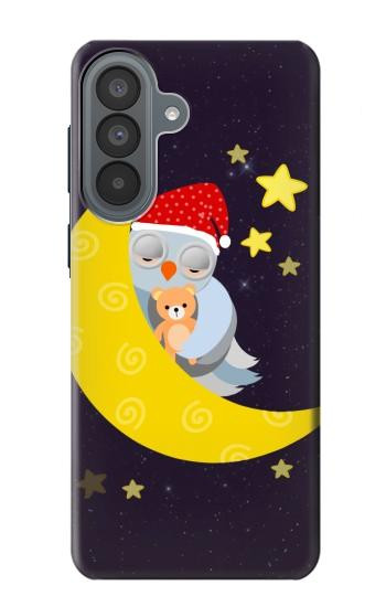 S2849 Cute Sleepy Owl Moon Night Hülle Schutzhülle Taschen für Samsung Galaxy A37