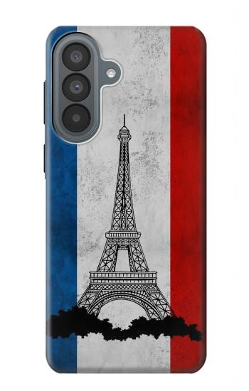 S2859 Vintage France Flag Eiffel Tower Hülle Schutzhülle Taschen für Samsung Galaxy A37