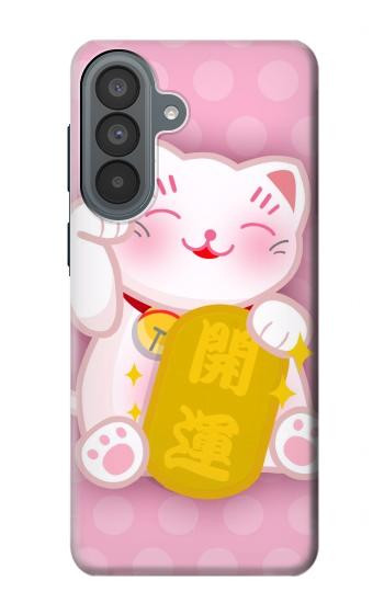 S3025 Pink Maneki Neko Lucky Cat Hülle Schutzhülle Taschen für Samsung Galaxy A37