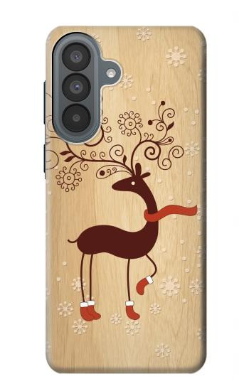 S3081 Wooden Raindeer Graphic Printed Hülle Schutzhülle Taschen für Samsung Galaxy A37