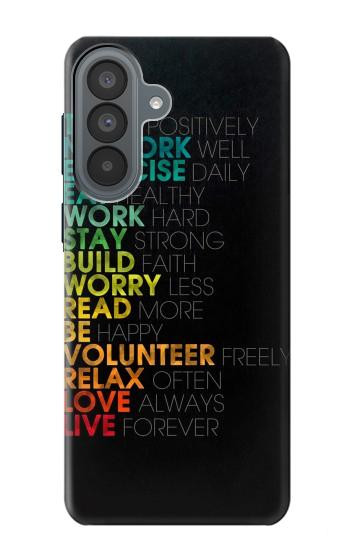 S3523 Think Positive Words Quotes Hülle Schutzhülle Taschen für Samsung Galaxy A37