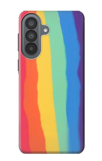 S3799 Cute Vertical Watercolor Rainbow Hülle Schutzhülle Taschen für Samsung Galaxy A37