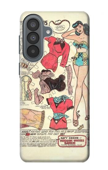 S3820 Vintage Cowgirl Fashion Paper Doll Hülle Schutzhülle Taschen für Samsung Galaxy A37