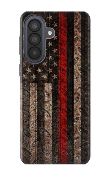 S3804 Fire Fighter Metal Red Line Flag Graphic Hülle Schutzhülle Taschen für Samsung Galaxy A57