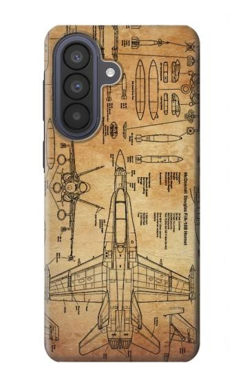 S3868 Aircraft Blueprint Old Paper Hülle Schutzhülle Taschen für Samsung Galaxy A57
