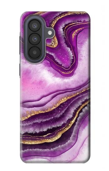 S3896 Purple Marble Gold Streaks Hülle Schutzhülle Taschen für Samsung Galaxy A57