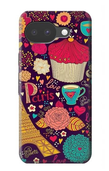 S2353 Paris Cartoon Vintage Pattern Hülle Schutzhülle Taschen für Google Pixel 10a