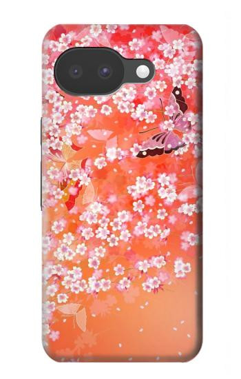 S2543 Japanese Kimono Style Flower Pattern Hülle Schutzhülle Taschen für Google Pixel 10a