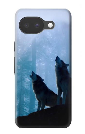 S4053 Two Wolves Couple Howling Forest Hülle Schutzhülle Taschen für Google Pixel 10a