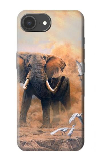 S1292 Dusty Elephant Egrets Hülle Schutzhülle Taschen für iPhone 17e