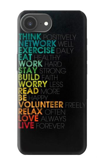 S3523 Think Positive Words Quotes Hülle Schutzhülle Taschen für iPhone 17e