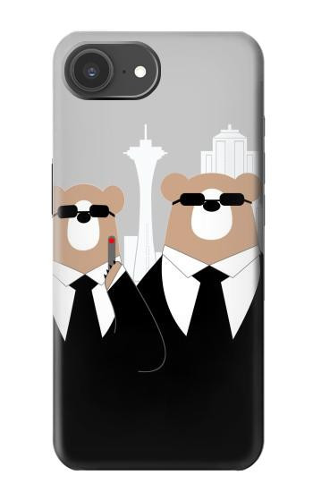 S3557 Bear in Black Suit Hülle Schutzhülle Taschen für iPhone 17e