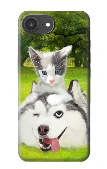 S3795 Kitten Cat Playful Siberian Husky Dog Paint Hülle Schutzhülle Taschen für iPhone 17e